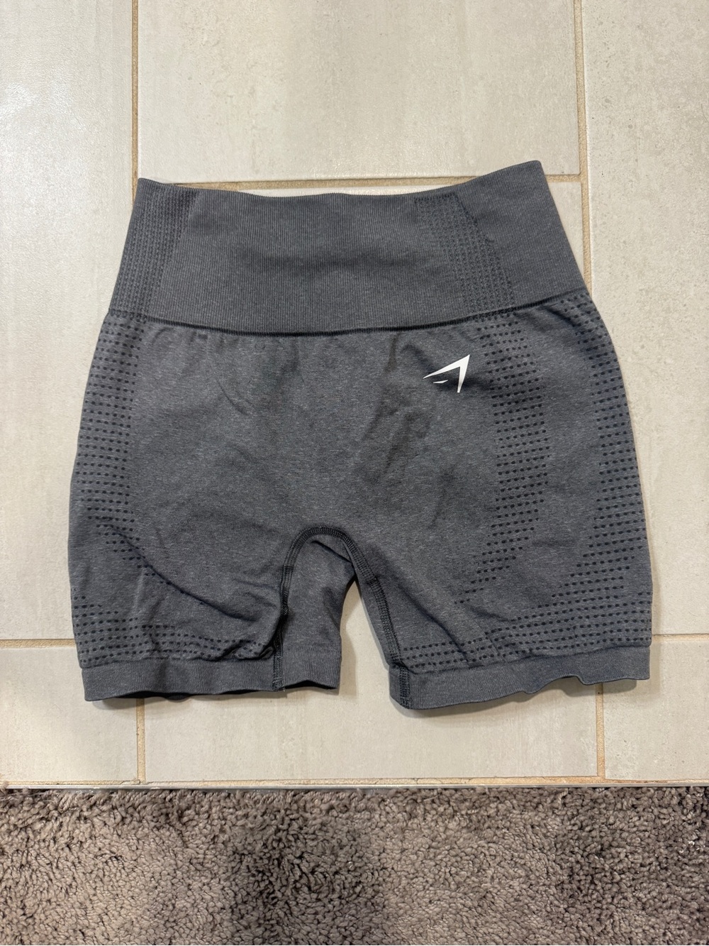 Gymshark Seamless High-Waist Bike Shorts - Charcoal Gray